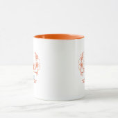 Personalisierter Anfangsbuchstabe Blumenmonogramm- Tasse (Zentrum)