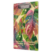 Personalisierter Anfangsbuchstabe Botanischer Lebe Klemmbrett (Links)