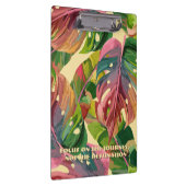 Personalisierter Anfangsbuchstabe Botanischer Lebe Klemmbrett (Rechts)