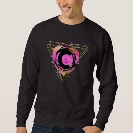 Personalisierter Anfangsbuchstabe C Deko Niedlich  Sweatshirt (Vorderseite)