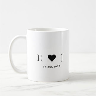 Personalisierter Anfangsbuchstabe für Paare | Datu Kaffeetasse
