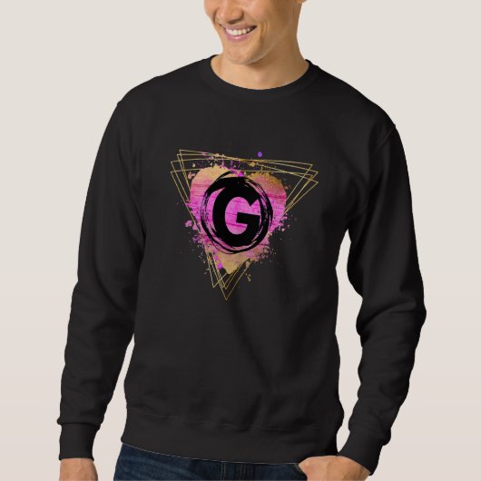 Personalisierter Anfangsbuchstabe G Deko Niedlich Sweatshirt (Vorderseite)