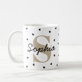 Personalisierter Anfangsbuchstabe & Name Becher – Kaffeetasse (Links)