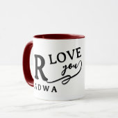 Personalisierter Anfangsbuchstabe & Name Becher & Tasse (Vorderseite Links)