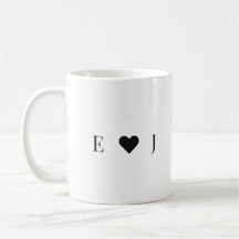 Personalisierter Anfangsbuchstabe-Paar-Becher | He