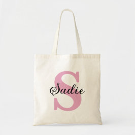 Personalisierter Anfangsbuchstabe S Name Monogramm Tragetasche