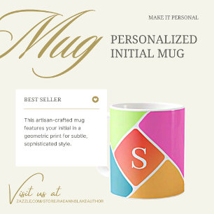 Personalisierter Anfangsbuchstabe Tasse