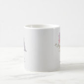 Personalisierter Anfangsbuchstabe Tasse: Florales  Kaffeetasse (Mittel)