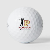 Personalisierter Anfangsbuchstabe zur Identifizier Golfball (Vorderseite)