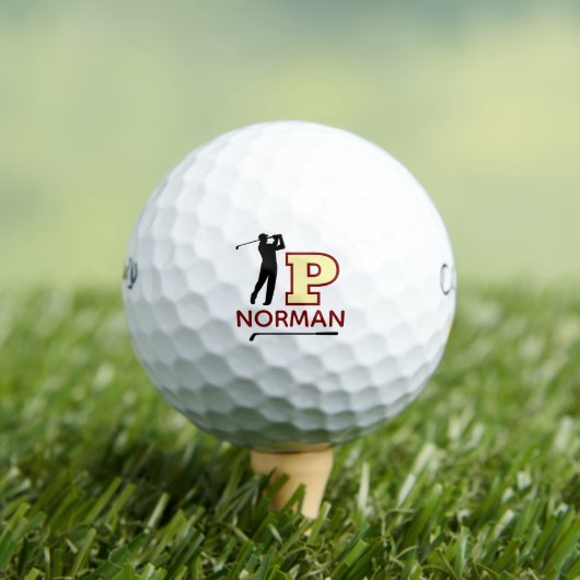 Personalisierter Anfangsbuchstabe zur Identifizier Golfball (Insitu T-Shirt)