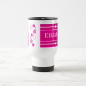 Personalisierter Anfangsname pink Reisebecher (Mittel)