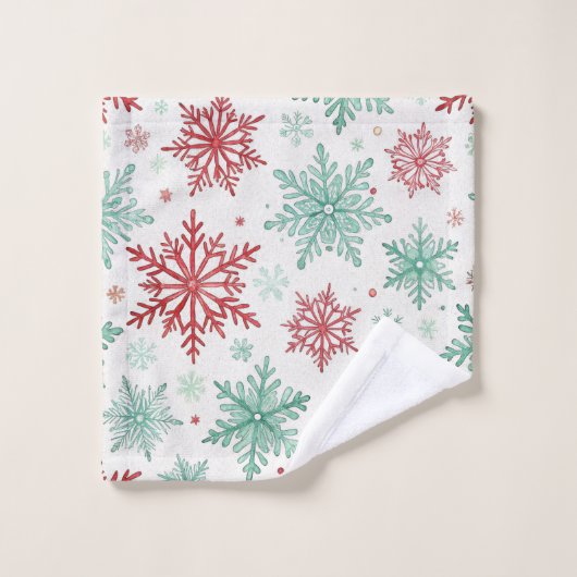 Personalisierter Anfangswinter Badhandtuch Set (Waschlappen)