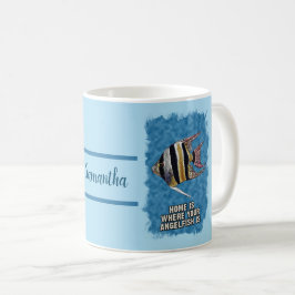 Personalisierter AngelFish Aquarium Geschenk für H Kaffeetasse