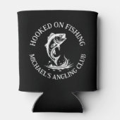 Personalisierter Angler beim Fischfang Dosenkühler (Rückseite)