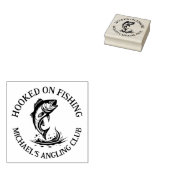 Personalisierter Angler beim Fischfang Gummistempel (Stempel)