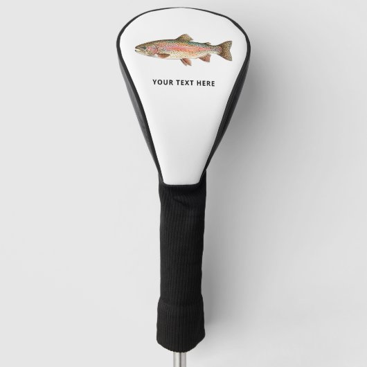 Personalisierter Angler – Forellen-Angel-Design Golf Headcover (Vorderseite)