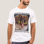 Personalisierter Angry Cat T - Shirt (Vorderseite)