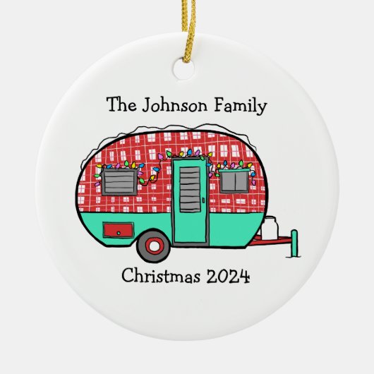 Personalisierter Anhänger Keramik Ornament (Vorne)