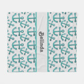 Personalisierter Anker Fleecedecke (Vorderseite (Horizontal))