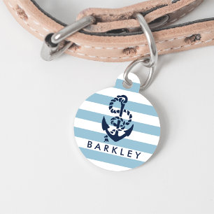 Personalisierter Anker für blaue Streifen Tiermarke