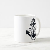 Personalisierter Anker mit Name Kaffeetasse (VorderseiteRechts)