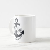 Personalisierter Anker mit Name Kaffeetasse (Vorderseite Links)