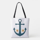 Personalisierter Anker & Seestern Mutter des Bräut Tasche (Rückseite)