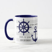 Personalisierter Anker- und Bootkaffee auf dem Rad Tasse (Links)