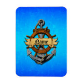 Personalisierter Anker und Rad Magnet (Vertikal)