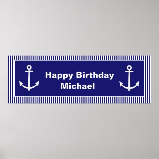 Personalisierter Ankerbanner Poster (Vorne)