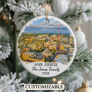 Personalisierter Ann Arbor-Schmuck, Benutzerdefini Keramik Ornament