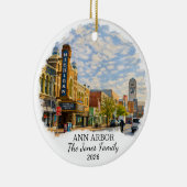 Personalisierter Ann Arbor Weihnachtsschmuck, Indi Keramik Ornament (Rechts)