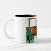 Personalisierter Anwalt, Anwalt, männlicher Cartoo Zweifarbige Tasse (Links)