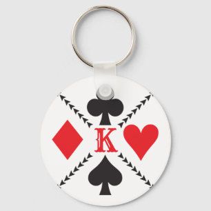Personalisierter Anzug-Symbol-Poker Schlüsselanhänger