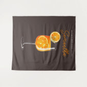 Personalisierter Aperol Spritz Brautparty Hintergr Wandteppich (Vorderseite (Horizontal))