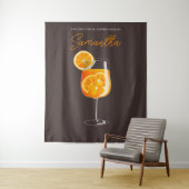 Personalisierter Aperol Spritz Brautparty Hintergr Wandteppich (Beispiel)