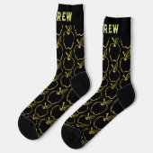 Personalisierter Äpfel-Muster-Cider-Trinker Socken (Linkes Detail)