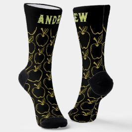 Personalisierter Äpfel-Muster-Cider-Trinker Socken