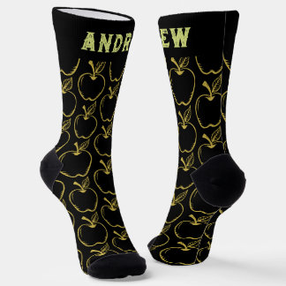 Personalisierter Äpfel-Muster-Cider-Trinker Socken
