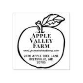 Personalisierter Apfelgarnkautschuk der Rücksendea Gummistempel (Prägung)