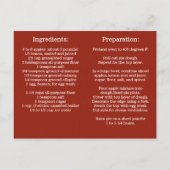 Personalisierter Apfelkuchen oder Rezept Postkarte (Rückseite)