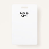 Personalisierter Apotheker Ausweis (Rückseite)