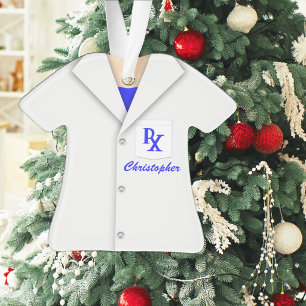 Personalisierter Apotheker-Laborkittel Ornament