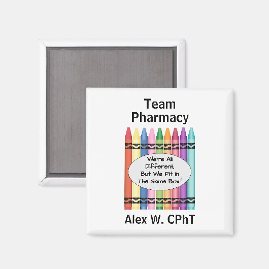 Personalisierter Apotheker Magnet (Vorderseite/Rückseite)