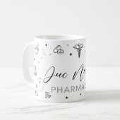 Personalisierter Apotheker-Mug | Elegante handgesc Kaffeetasse (Vorderseite Links)