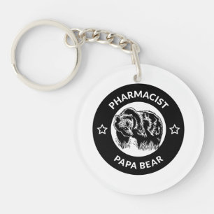 Personalisierter Apotheker Papa Bear Schlüsselanhä Schlüsselanhänger
