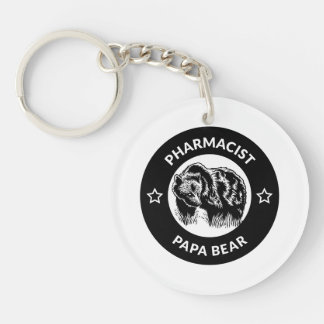 Personalisierter Apotheker Papa Bear Schlüsselanhä Schlüsselanhänger