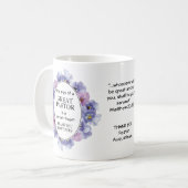 Personalisierter Appetit auf Weiß-Blumenpastor Kaffeetasse (Vorderseite Links)