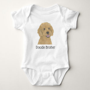 Personalisierter Apricot Golden Doodle Hund Baby Strampler