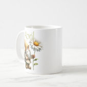 Personalisierter April Geburtsmonat Garten Gnome Kaffeetasse (Vorderseite Links)